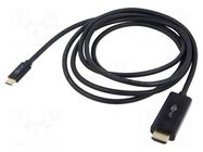 Cable; HDMI plug,USB C plug; PVC; HDCP 2.2,HDMI 2.0,USB 3.1 GOOBAY