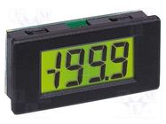 Voltmeter; digital,mounting; VDC: 0÷200mV; on panel; LCD; 350uA 