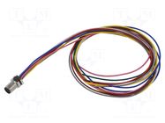 Connector: M8; socket; male; 32V; 1.5A; PIN: 8; IP67; cables; 0.25mm2 LUTRONIC
