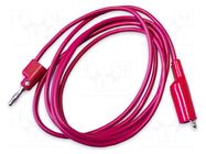 Test lead; 10A; banana plug 4mm,crocodile clip; Urated: 1kV; red MUELLER ELECTRIC