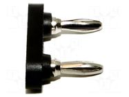 Connector: 4mm banana; stackable safety shunt; 15A; black MUELLER ELECTRIC