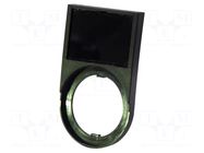 Description label; 22mm; A22; Body: black OMRON