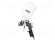 Spray gun; 350l/min; Pneumatic connection: 1/4"; max.4bar; 0.5l NEO TOOLS