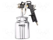 Spray gun; Pneumatic connection: 1/4"; max.4bar; 1l NEO TOOLS