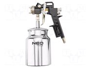 Spray gun; Pneumatic connection: 1/4"; max.4bar; 1l NEO TOOLS