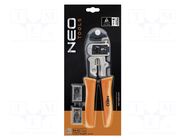 Tool: for crimping; RJ11  connectors,RJ45  connectors; 195mm NEO TOOLS