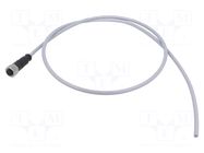Connector: M12; plug; female; PIN: 4; straight; cables; 1m HARTING