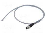 Connector: M12; plug; male; PIN: 4; straight; cables; 1m HARTING