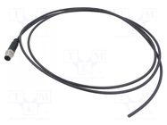 Connector: M12; plug; male; PIN: 4; straight; cables; 2m HARTING
