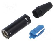 Connector: XLR mini; plug; male; 5A; 500V; PIN: 3; straight; 24AWG REAN