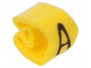 Markers; Marking: A; 2.5÷5mm; PVC; yellow; -30÷80°C; leaded; CLI C WEIDMÜLLER