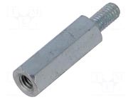 Screwed spacer sleeve; 20mm; Int.thread: M4; Ext.thread: M4 BM GROUP
