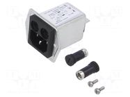 Connector: AC supply; socket; male; 8A; 250VAC; C14 (E); 5707 SCHURTER