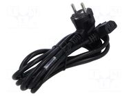 Cable; 3x1mm2; CEE 7/7 (E/F) plug angled,IEC C13 female; PVC SCHURTER