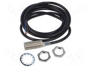 Sensor: inductive; OUT: PNP / NO; 0÷5mm; 10÷30VDC; M18; 2m; IP67 OMRON