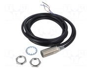 Sensor: inductive; OUT: NPN / NO; 0÷5mm; 10÷30VDC; M18; 2m; IP67 OMRON