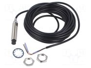 Sensor: inductive; OUT: PNP / NO; 0÷8mm; 10÷30VDC; M12; 5m; IP67 OMRON