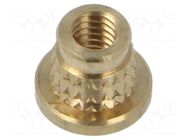 Threaded insert; brass; M4; BN 37898; L: 5.6mm; for plastic TAPPEX