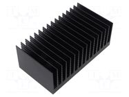 Heatsink: extruded; grilled; black; L: 75mm; W: 138mm; H: 50mm FISCHER ELEKTRONIK
