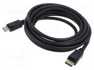 Cable; DisplayPort plug,both sides; PVC; Len: 5m; black; Core: CCS Goobay