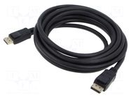 Cable; DisplayPort plug,both sides; PVC; Len: 5m; black; Core: CCS GOOBAY
