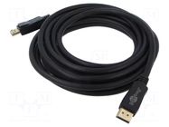 Cable; DisplayPort plug,both sides; PVC; Len: 5m; black; Core: Cu GOOBAY