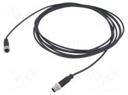 Cable: for sensors/automation; PIN: 3; plug; PUR; 5m HARTING