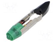 LED lamp; green; T5,5; 12VDC; 12VAC; No.of diodes: 1 EAO
