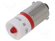 LED lamp; red; BA9S; 24VDC; 24VAC; No.of diodes: 1; OptoHiT EAO