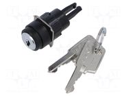 Switch: rotary with key; 16mm; Stabl.pos: 2; NC x2 + NO x2; 51 EAO