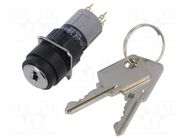 Switch: rotary with key; 16mm; Stabl.pos: 2; NO x2; 51; Pos: 2 EAO