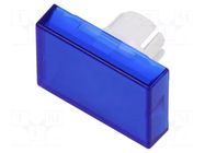 Actuator lens; 16mm; 51; blue; plastic; Face dim: 15.3x21.5mm EAO