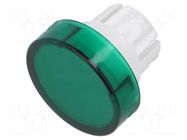 Actuator lens; 16mm; 51; green; plastic; Face dim: Ø15.8mm EAO