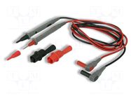 Test leads; Inom: 12A; Len: 1.2m; insulated; crocodile clip x2 CAL TEST