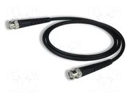 Test lead; BNC plug,both sides; Len: 1m; black; Z: 50Ω; RG58CU CAL TEST
