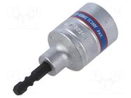 Socket; 12-angles,socket spanner; 24mm; 1/4" (E6,3mm); long KING TONY