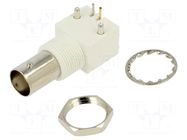Connector: BNC; socket; female; angled; 50Ω; THT; PS; nickel plated HONGKONG XINYA ELECTRONICS CO.,LTD