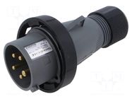 Connector: AC supply 3-phase; plug; male; PIN: 5; 16A; IP&S; IP67 AMPHENOL
