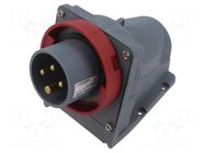 Connector: AC supply 3-phase; socket; male; PIN: 4; 16A; 415V; IP&S AMPHENOL