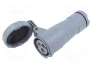Connector: AC supply 3-phase; plug; female; PIN: 3; 16A; IP&S; IP69K AMPHENOL