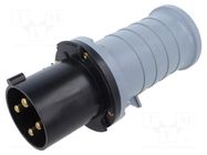 Connector: AC supply 3-phase; plug; male; 63A; IP&S; IEC 60309 AMPHENOL