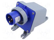 Connector: AC supply 3-phase; socket; male; 16A; 250VAC; 250V; IP&S AMPHENOL