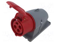 Connector: AC supply 3-phase; socket; female; PIN: 4; 460V; IP&S AMPHENOL