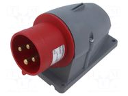 Connector: AC supply 3-phase; socket; male; 32A; 415VAC; 415V; IP&S AMPHENOL