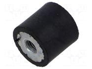 Vibration damper; M5; Ø: 16mm; rubber; L: 15mm; Shore hardness: 40±5 ELESA+GANTER