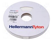 Heat shrink markers; white; thin walled; Shrinking ratio: 3: 1 HELLERMANNTYTON
