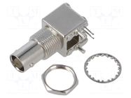 Connector: BNC; socket; female; angled 90°; 50Ω; THT; on PCBs AMPHENOL RF