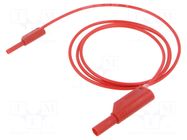 Test lead; 10A; insulated; Urated: 1kV; Len: 1m; red; Insulation: PVC HIRSCHMANN T&M