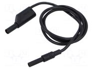Test lead; 32A; insulated; Urated: 1kV; Len: 1m; black HIRSCHMANN T&M