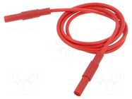 Test lead; 16A; banana plug 4mm,both sides; insulated; Len: 1m HIRSCHMANN T&M